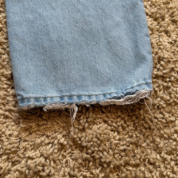 Agolde 90'S PINCH WAIST HIGH RISE STRAIGHT size 29 light wash button front - Picture 14 of 14